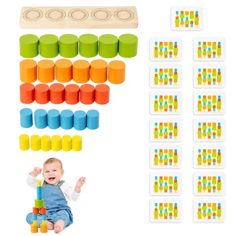 Wooden Balance Building Blocks Balancing Wood Stacking Blocks Multifunctional Preschool Learning Activities Montessori Learning