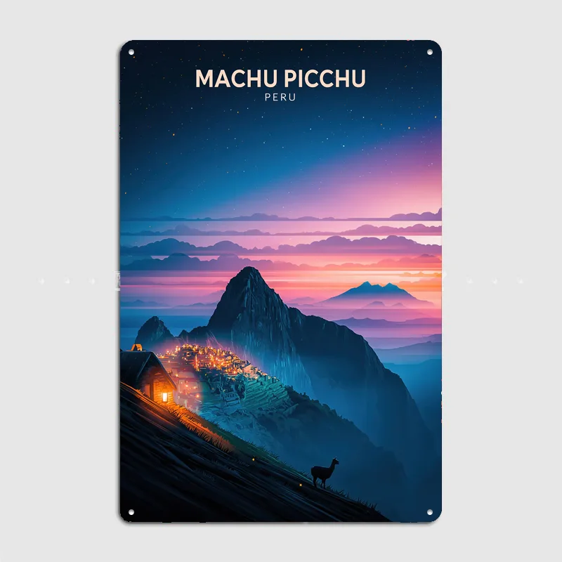 Machu Picchu Peru Metal Custom Sign Living Room Wall Indoor Decor Room Decoration Bedroom Posters Home Decor