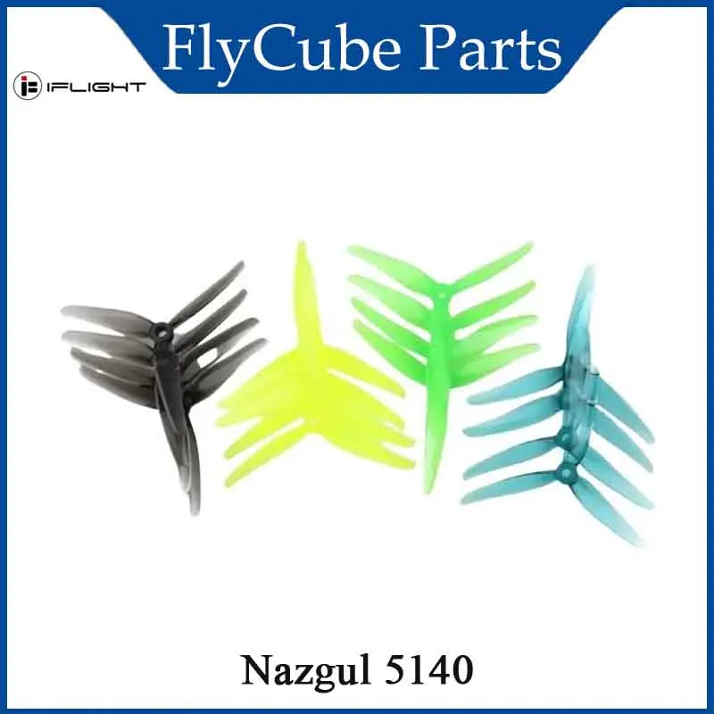 iFlight Nazgul F5/5140 5-дюймовый 3-лопастной/трехлопастной пропеллер, совместимый с двигателем XING-E 2207 для гоночного дрона FPV, радиоуправляемая часть, 6 пар