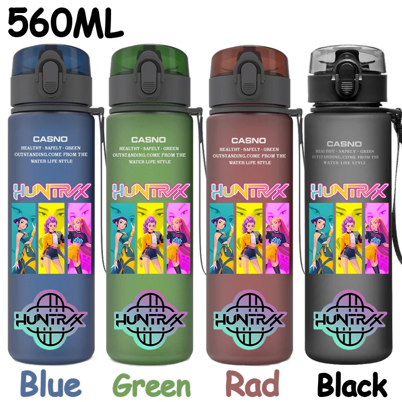 560 مللي KPop: شيطان الصيادين التدرج الرملي كوب ماء رومي ميرا زوي زجاجة الأطفال HUNTR/X Gourde طالب الكبار شرب كوب هدية