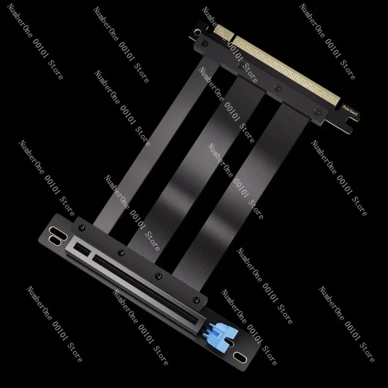 5.0 Graphics Card Extension Cable | Full Speed Lossless Vertical 90 Degree | PCIE 5.0 16X | For ATX/ITX Chassis