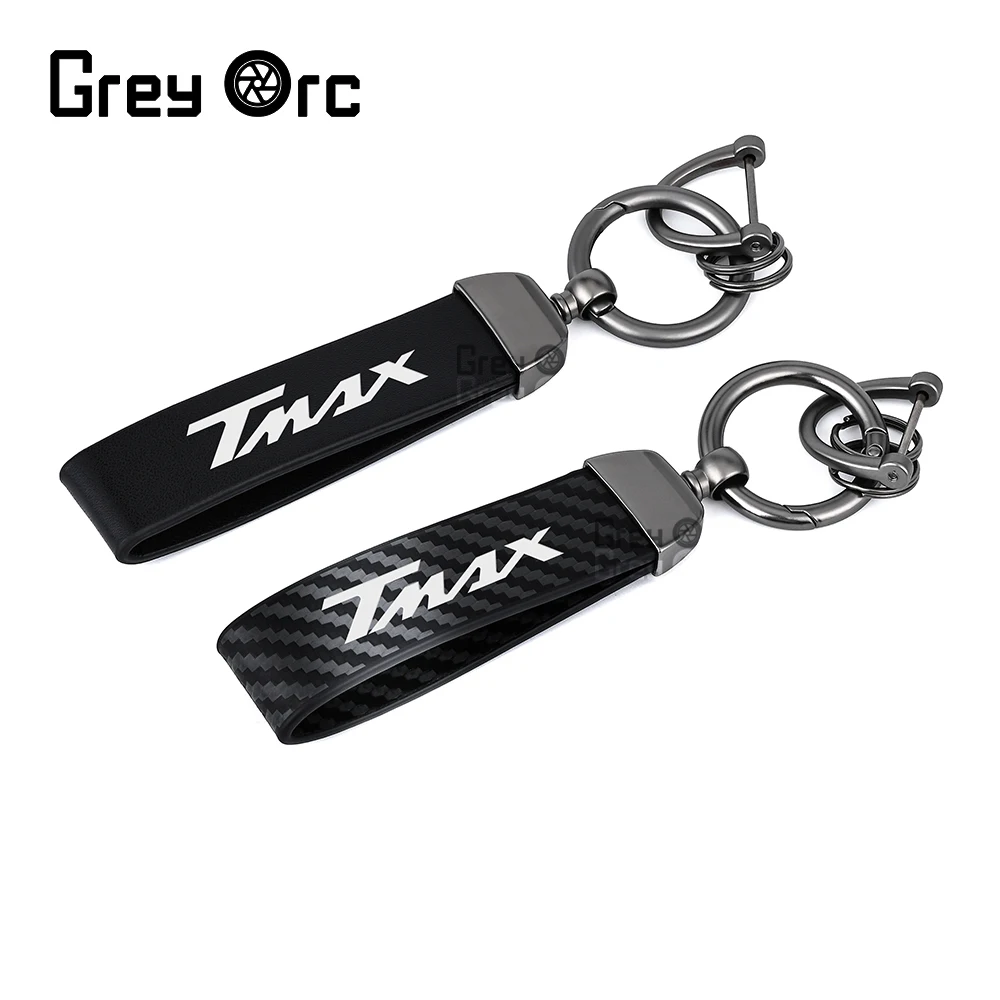 

Аксессуары для Yamaha T-MAX 530 T-MAX 500 T-MAX 560, черный/углеродный текстурированный мотоцикл, высококачественный кожаный брелок для ключей