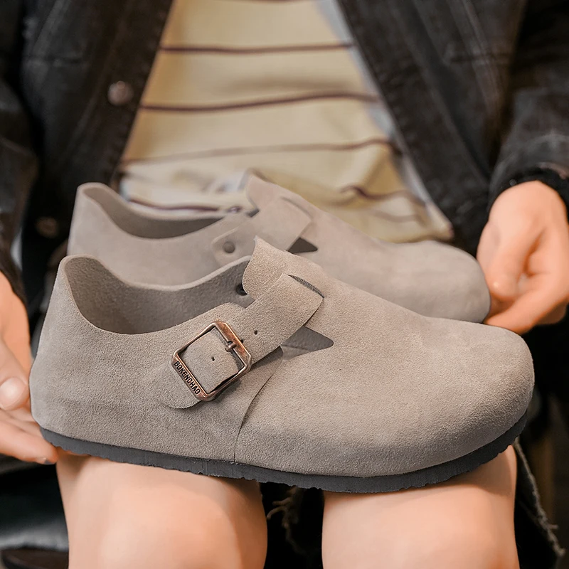 

Мужская кожаная повседневная обувь, лоферы, уличная модная мужская обувь с нескользящей подошвой