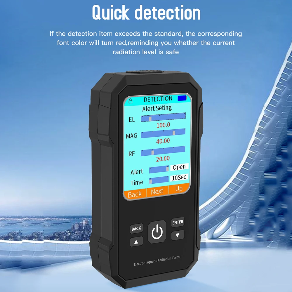 3in1 Electric Field Magnetic Field RF Radiation Detector Electromagnetic Radiation Tester EMF Meter Radio Frequency Detect Meter