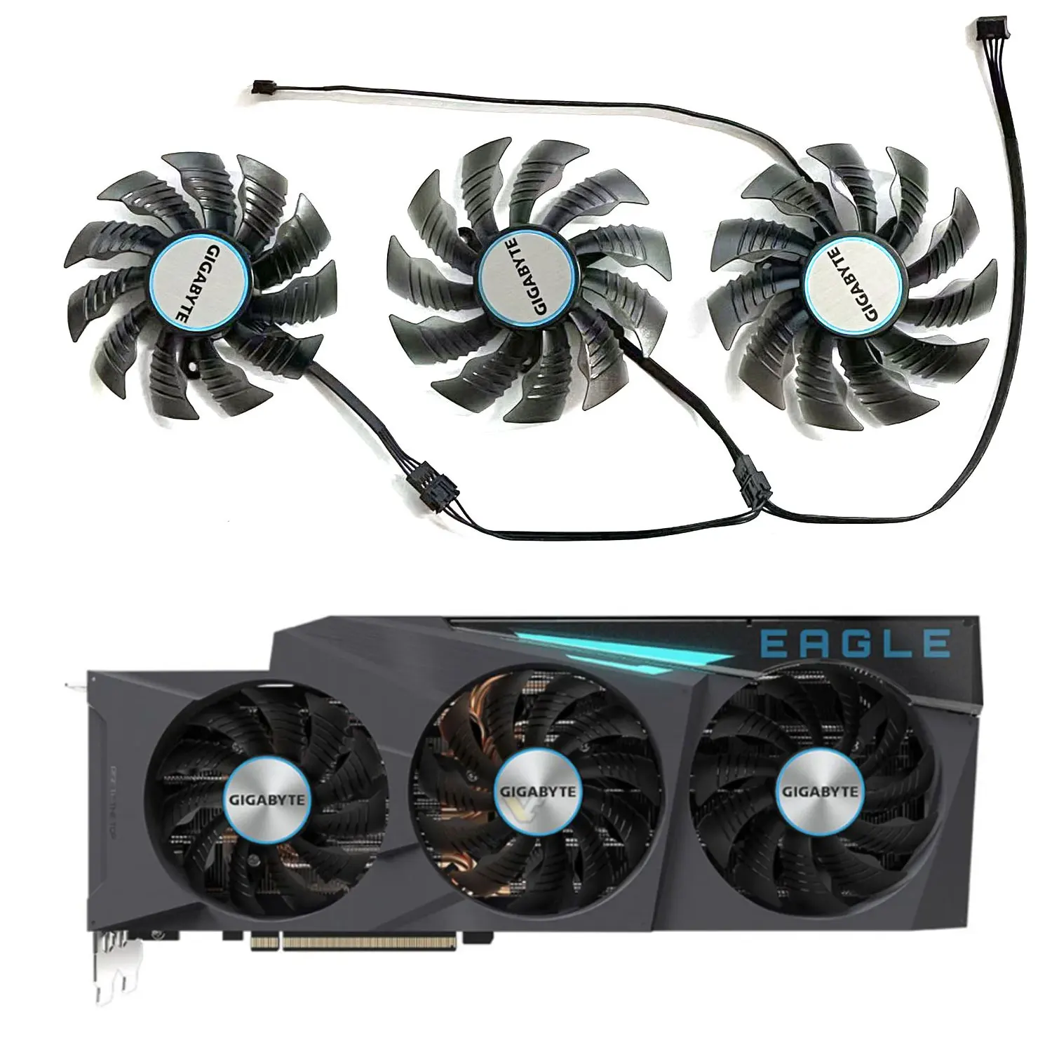 العلامة التجارية الجديدة 82 مللي متر T 128015 SU 87 مللي متر T12921SU 4PIN RTX 3090 GPU مروحة لجيجابايت RTX 3090 GAMING 3080 Ti EAGLE مروحة بطاقة الرسومات الألعاب