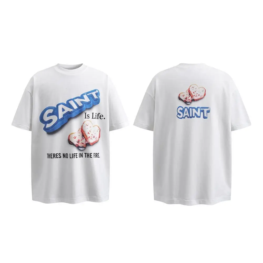 

Хлопковая модная футболка с короткими рукавами в стиле ретро с буквенным принтом на Западном побережье Америки