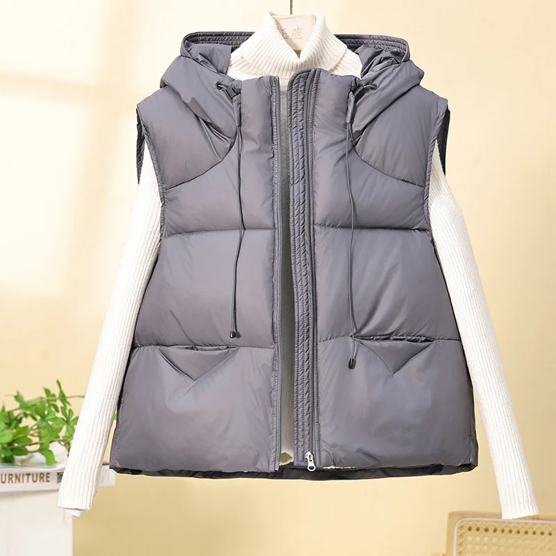 سترة نسائية قصيرة فضفاضة من القطن سترة منتفخة مقاس صغير مع قبعة خريف وشتاء نمط جديد ملابس خارجية غير رسمية عصرية #1