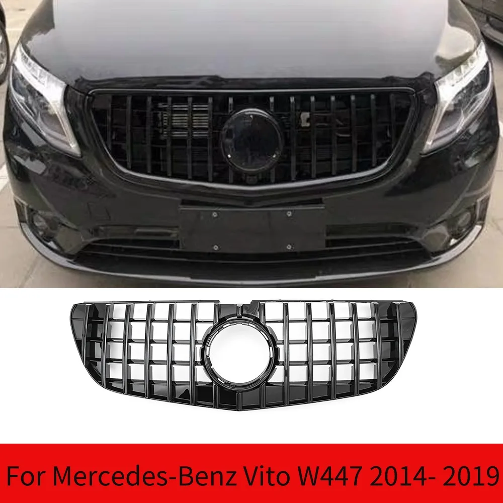 

MagicKit For Mercedes-Benz Vito W447 Front BumperGT Panamericana Style Grill Gloss Black 2014-2019 Tuning