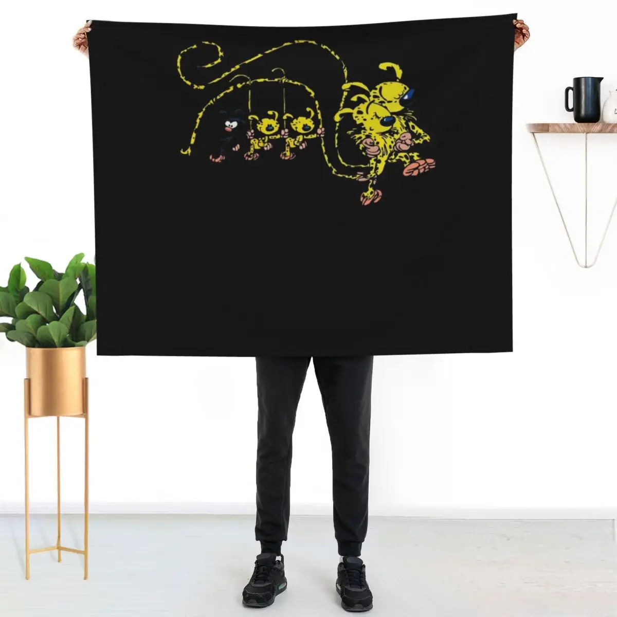 Marsupilami Babies Hanging On Tail Throw Blanket Polar Multi-Purpose Sofa bed plaid Comforter Decorative Sofa Blankets