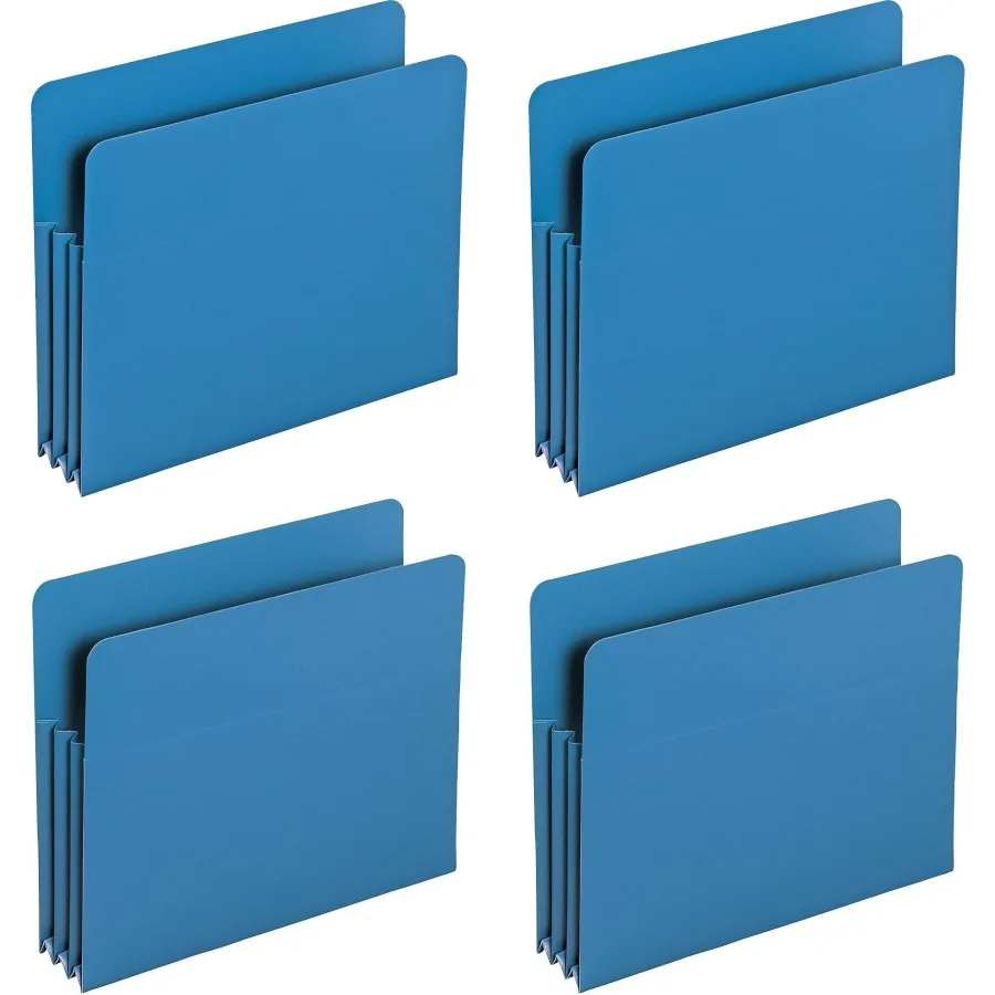 

Карманная вкладка для файлов Smead Poly с прямым вырезом для документов формата Letter с расширениями 3-1/2, синий цвет, 4 шт. в коробке, идеально подходит для выключения