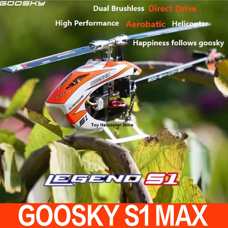 RC Goosky S1 MAX BNF/RTF 6CH 3D Stunt Double Brushless Motor Direct Drive Motor Flybarless Direct-Drive RC Helicopter Toy Gift
