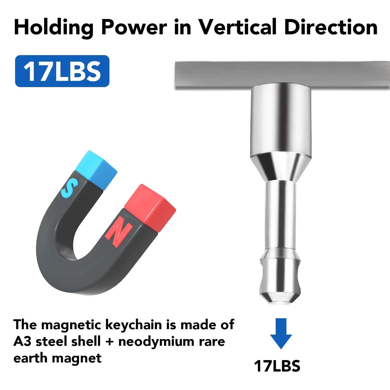 1Piece 12-25mm Keychain Magnet for Testing Brass Neodymium Anti-Rust Magnet with Strong Magnetic Rare Earth Metals Test Hanging