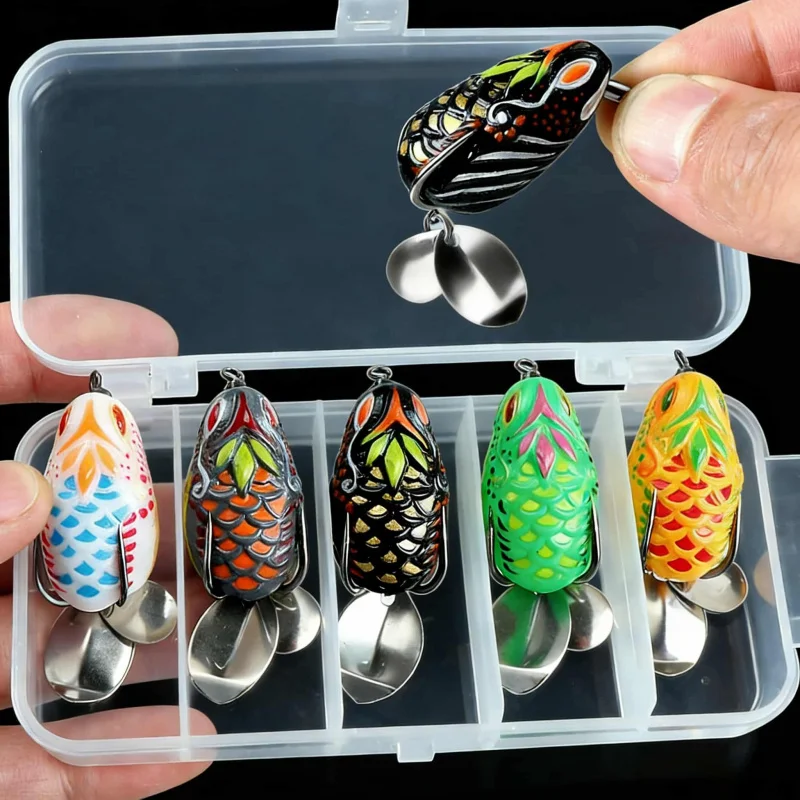 

Long Casting Black Magic Thai Style Thunder Frog Lure Set3.5cm5.7g5Special Fake Bait for Black Fish