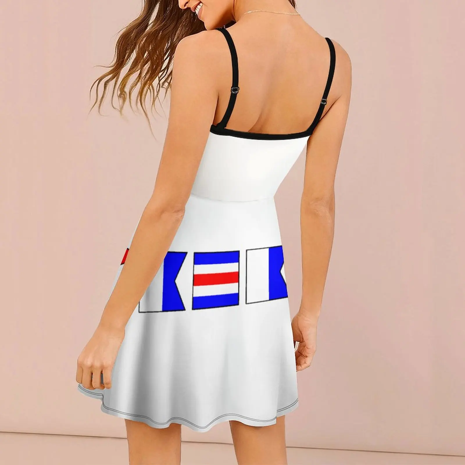 Sexy Woman's Clothing The Dress Nautical Flags Police Anarchy Women's Sling Dress Graphic Vintage Cocktails Funny Novelty