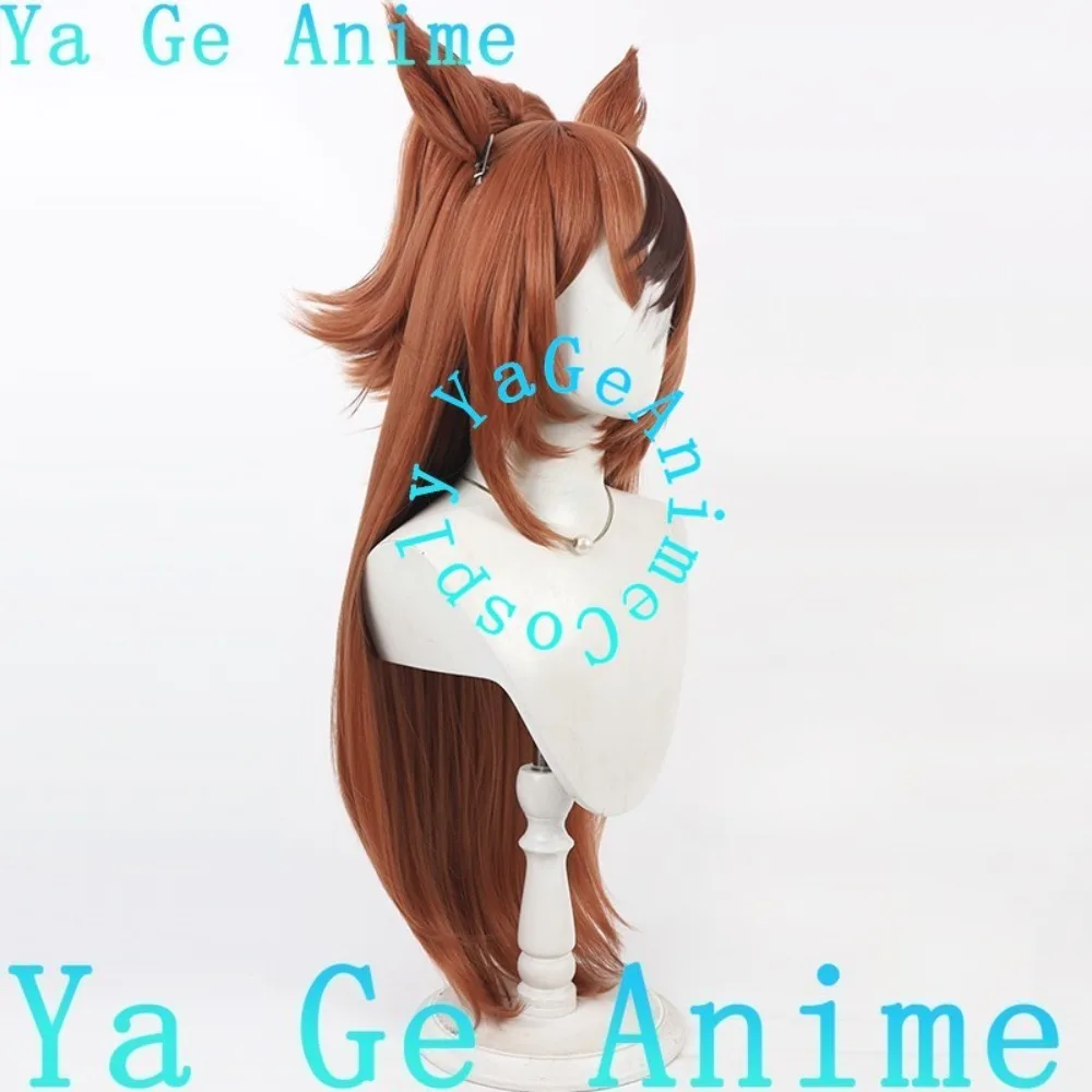 يا جي كوسبلاي أوما موسومي جميلة ديربي علكة فلو شعر مستعار تأثيري آذان ذيل سباق الخيل فتاة لعبة عرض الواقع شعر مستعار شخصية #4