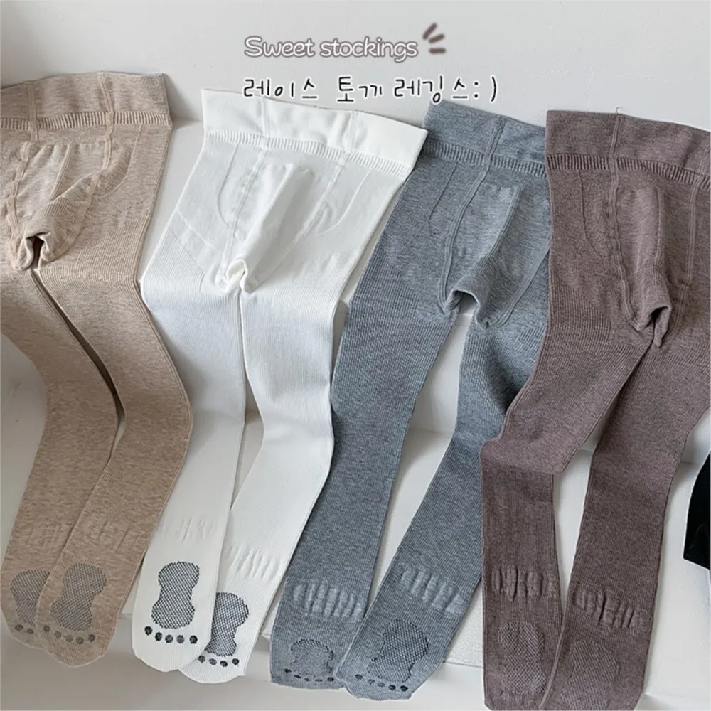 Girls' leggings children's pantyhose vertical anti-slip girl stocking winter autumn tights anti-pilling pantyhose worn outside