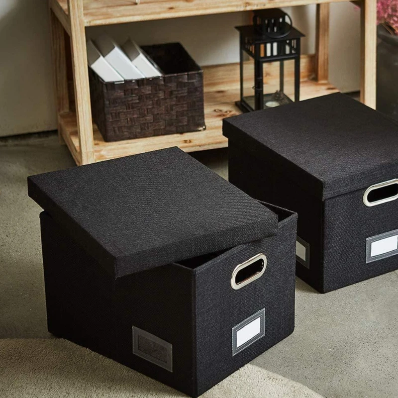 Datei mit Deckelstaubdateikästchen Falten Sie Dokument Box Dokument Speicherbox 40JB