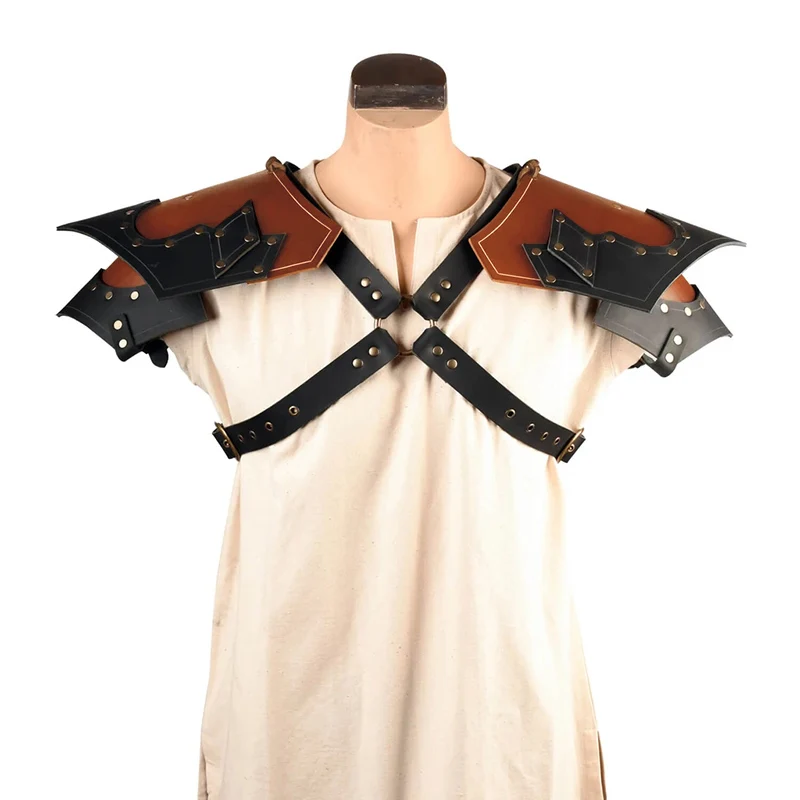 ชุดคอสเพลย์นักรบยุคกลาง ไวกิ้ง โจรสลัด อัศวิน ชุดเกราะป้องกันไหล่แบบโรมันกลาดิเอเตอร์ ซามูไร สำหรับงานคาร์นิวัล LARP