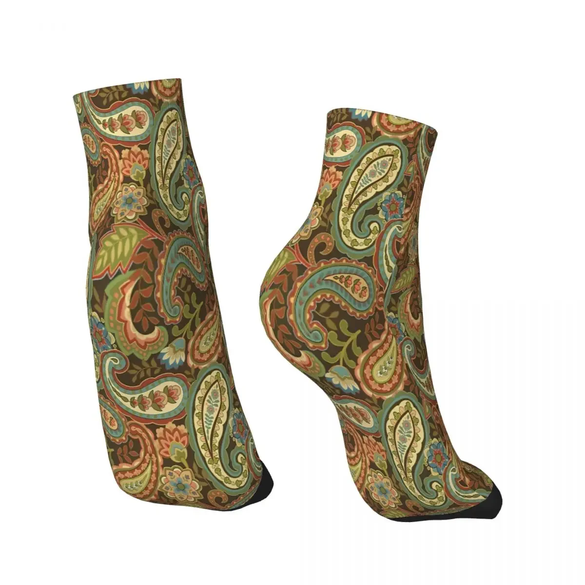 Organic Paisley Babylon Water Drop Ankle Socks Male Mens Women Autumn Stockings Hip Hop