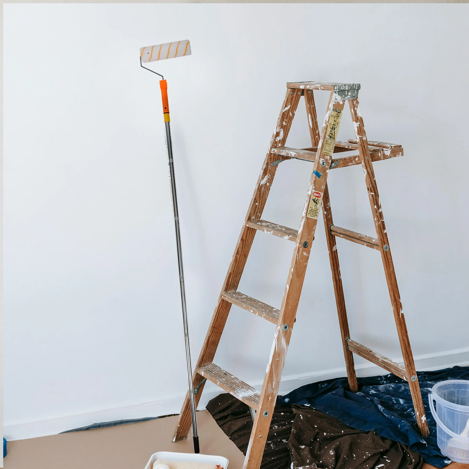 Extendable Paint Pole Telescoping Extension Rod Stainless Steel Adjustable Length Multi Functional Painting Tools