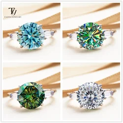 GRA Certified 5CT Moissanite Ring  VVS1 Lab Diamond 925 Sterling  Silver Ring For Women Engagement Promise Finger Fine Jewelry