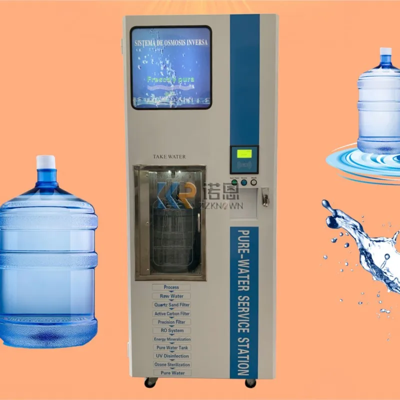 OEM Model 800GPD Pure Water Vending Machine Washing Function Commercial Water Refill Vending Machine