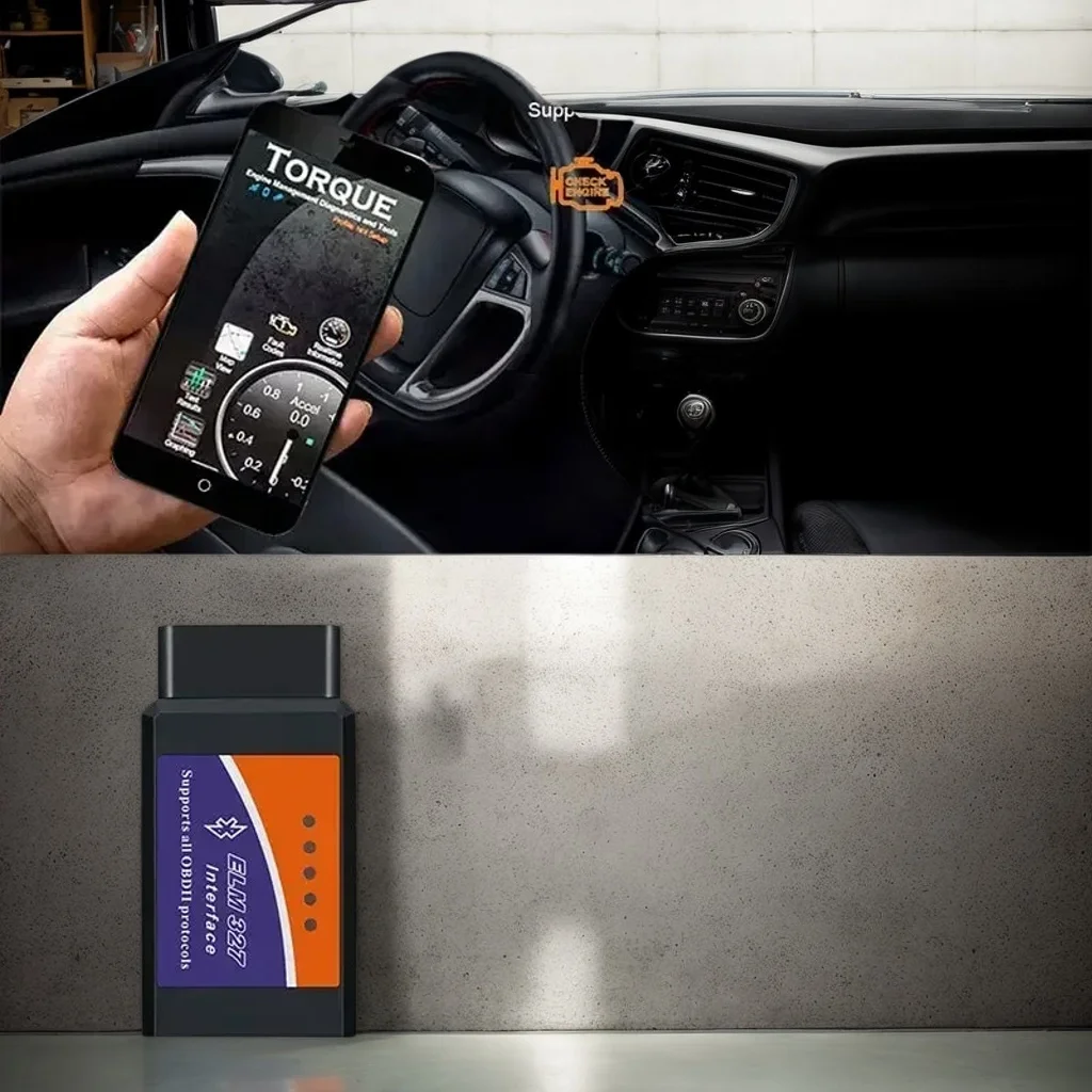 

1PC ELM327 OBD2 V2.1 Bluetooth Diagnostic Scanner – Android/iOS Car Fault Detector Tool (Auto Diagnostic Instrument)