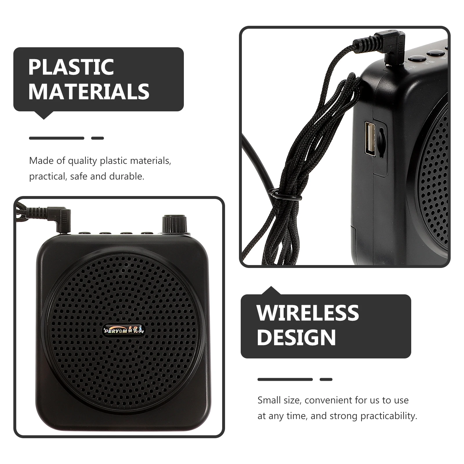 

1Set Wireless Teacher Voice Amplifier Portable Rechargeable Mini Voice Amplifier Multifunction Loudspeaker for Teaching Speech