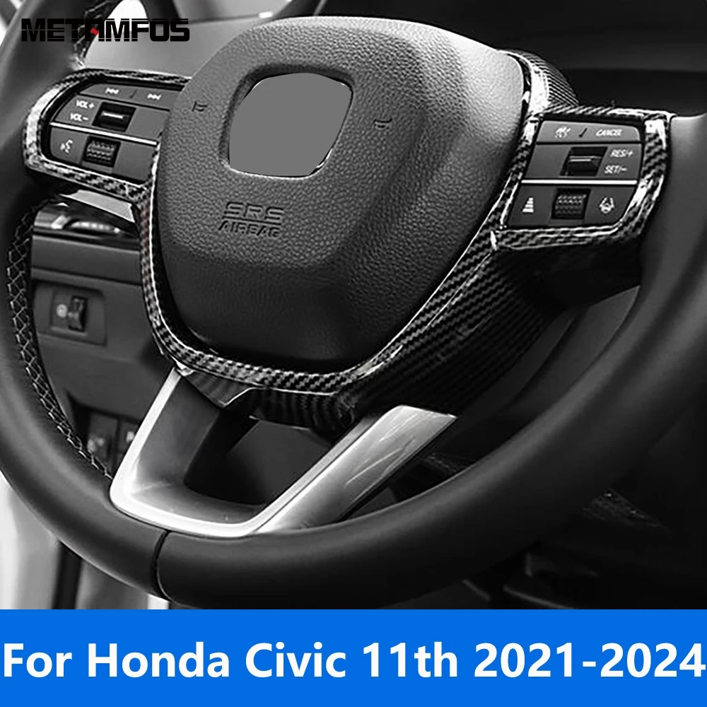 

Автомобильные аксессуары для Honda Civic 11, 2021, 2022, 2023, 2024, внутреннее покрытие колеса из углеродного волокна, молдинг, отделка, наклейка на раму