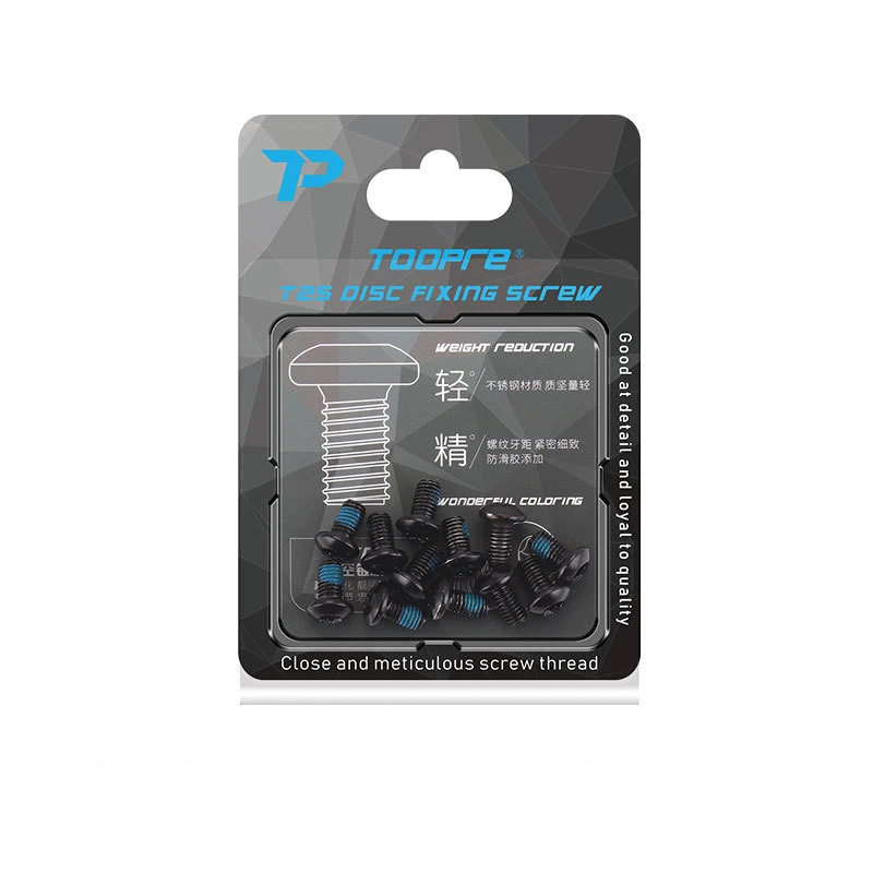 

12Pcs Bike Disc Rotor Screws T25 Stainless Steel Bicycle Disc Brake Screws M5*10 MTB Bike Cycling Accessory Parts