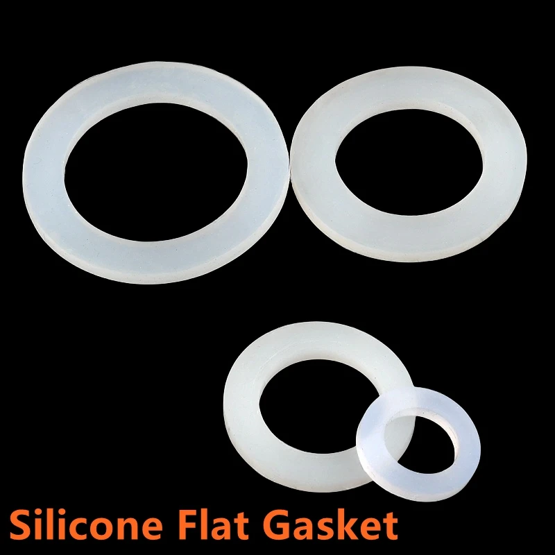 

5~50PCS 1/4''~2'' Silicone Flat Gasket O-ring Faucet Washer Sealing Ring Waterproof Rubber Insulate Washer Spacer Accessories