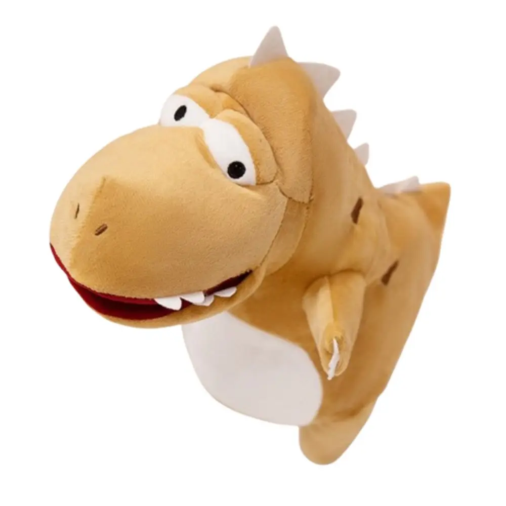 Marioneta de mano de felpa de dinosaurio interactivo para padres e hijos, simulación de boca grande, Cosplay de dinosaurio, muñeco de peluche, dibujos animados de educación temprana