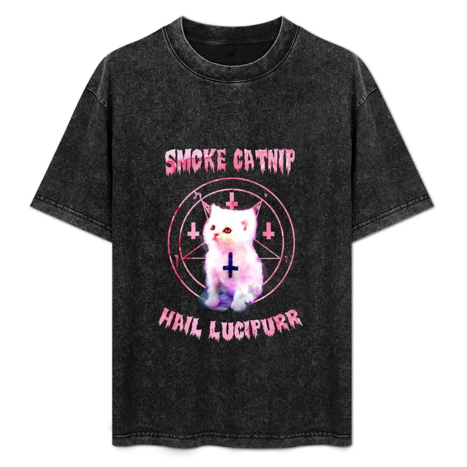 SMOKE CATNIP HAIL LUCIPURR T-Shirt anime tshirt graphic t shirts Short sleeve tee men