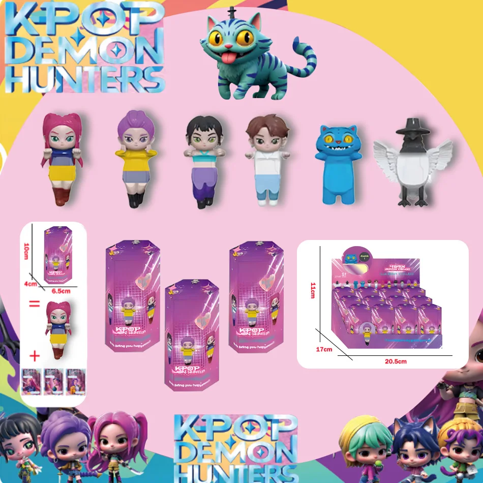 Anime Kpop Demon Hunters Blind Box Collectible Figures Set - Desktop Gaming & Decorative Toy Model for Fans Animated Drawing