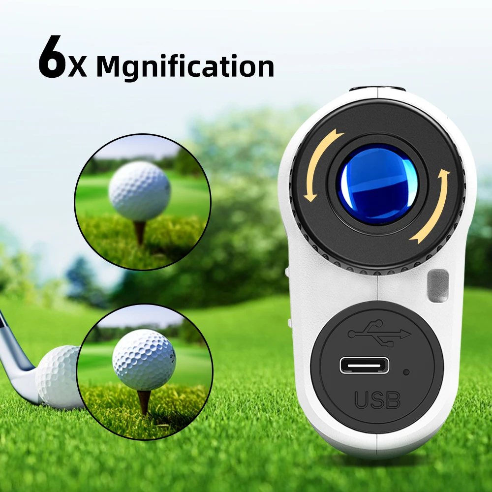 REVASRI Golf Laser Rangefinder Rechargeable 600M/1000M 6X Magnification Monoculars Telescop Range Finder for Outdoor Sports