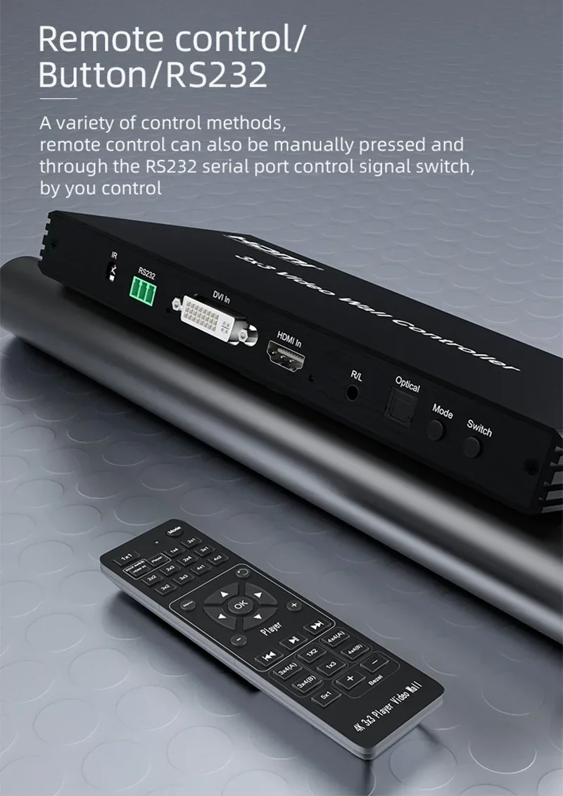 Controlador de pared de vídeo 3x3 DVI HDMI 1080P 2x2 2x3 2x4 1x3 1x4 1x5 procesador de empalme multipantalla empalmador de TV empalmador de pared de vídeo