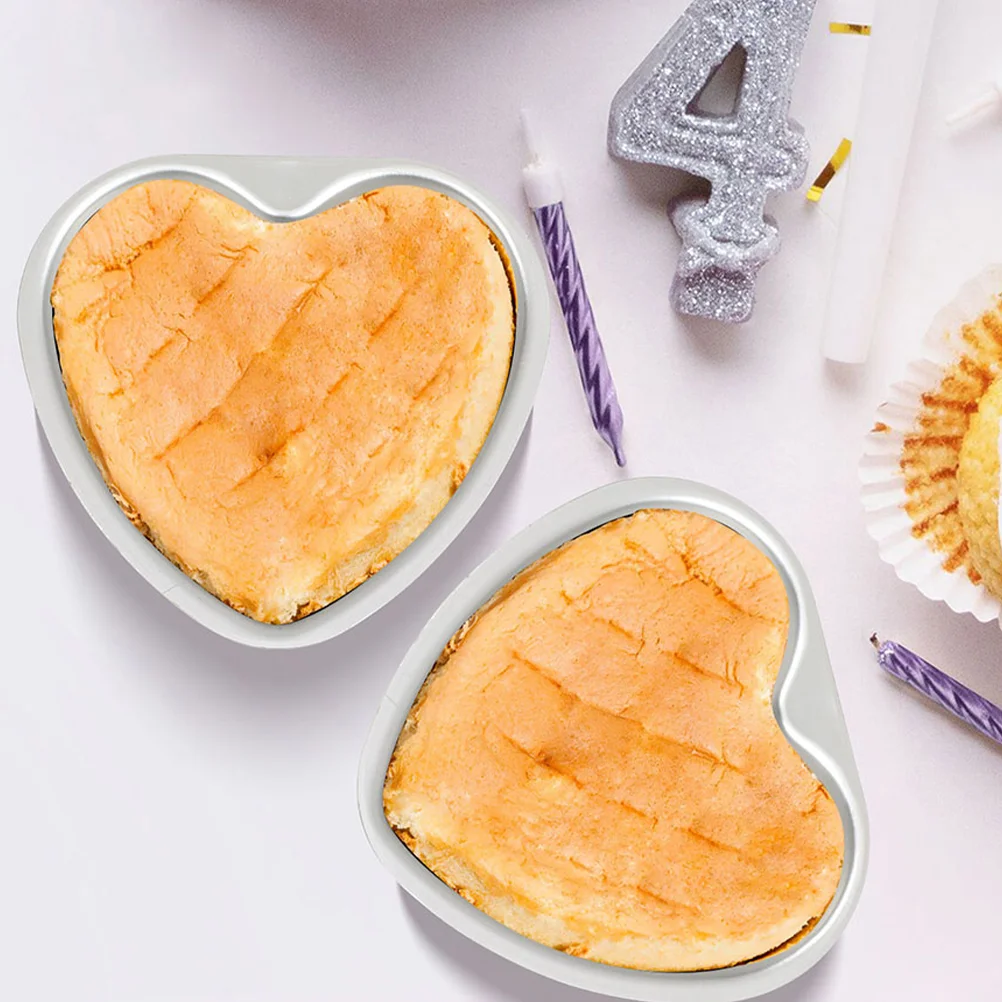 Heart Cake Mold Metal Pans Cheese Molds Cookie Baking Nonstick Cakes Aluminum Alloy Salad Bowl For