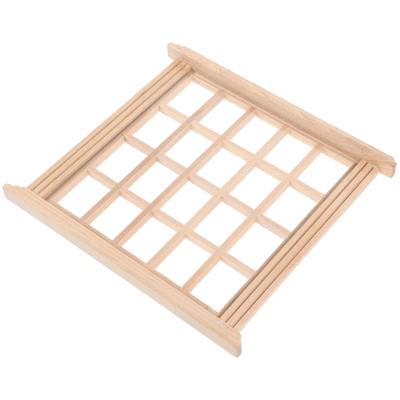 Blank Ornaments House Wooden Windows Miniature Outdoor Tools Decorate Accessories Frame Small Micro Landscape Models Child