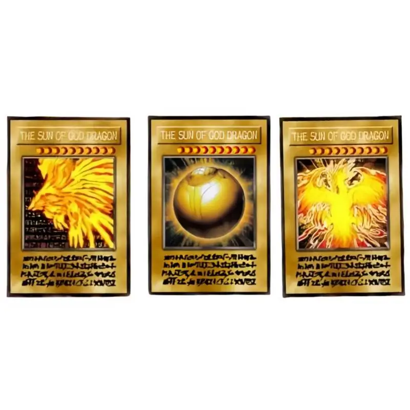 Yu Gi Oh-Carte du dieu égyptien, trois formes de série, version anglaise, collection de jeux d'anime bricolage, figurines d'action, cadeaux pour amis