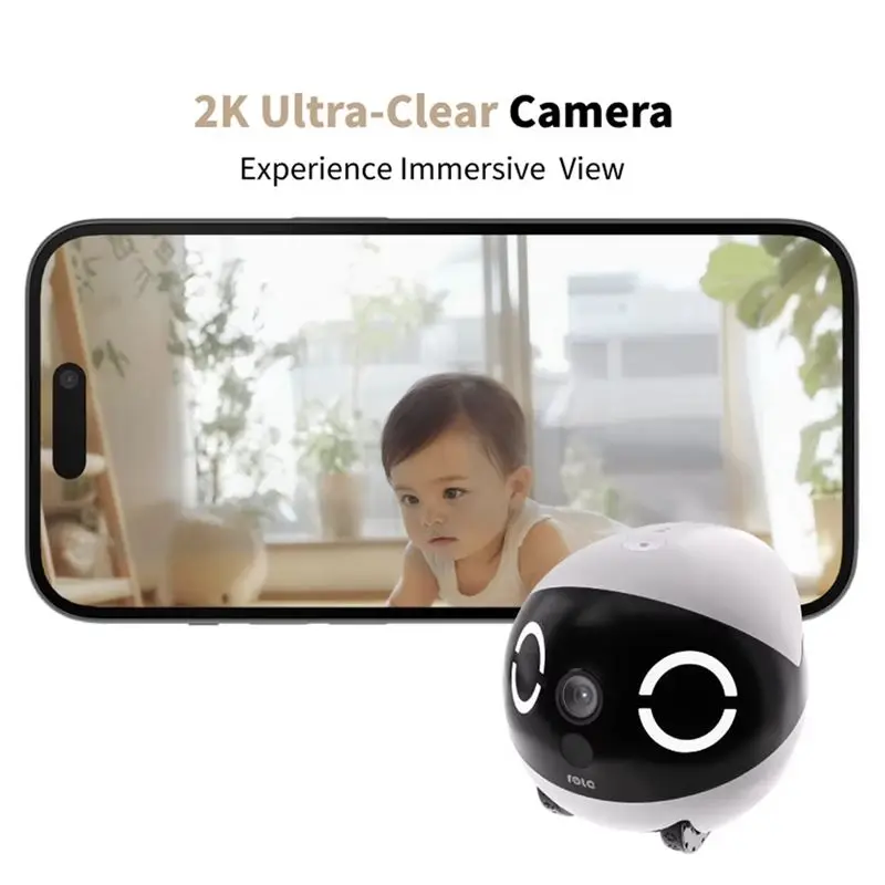 Enabot اللاسلكية مراقبة عن بعد الحيوانات الأليفة روبوت رولا Mini 2K كاميرا رفيق ذكي للكلاب القط الطفل-ABPS #2