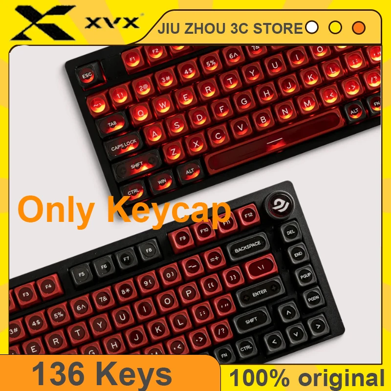 

XVX Cats Eye Фиолетовый Зеленый Красный Вишневый профиль Dye-Sub Pbt Набор колпачков для клавиш 136-клавишные игровые механические колпачки для клавиш Пользовательские колпачки для клавиш