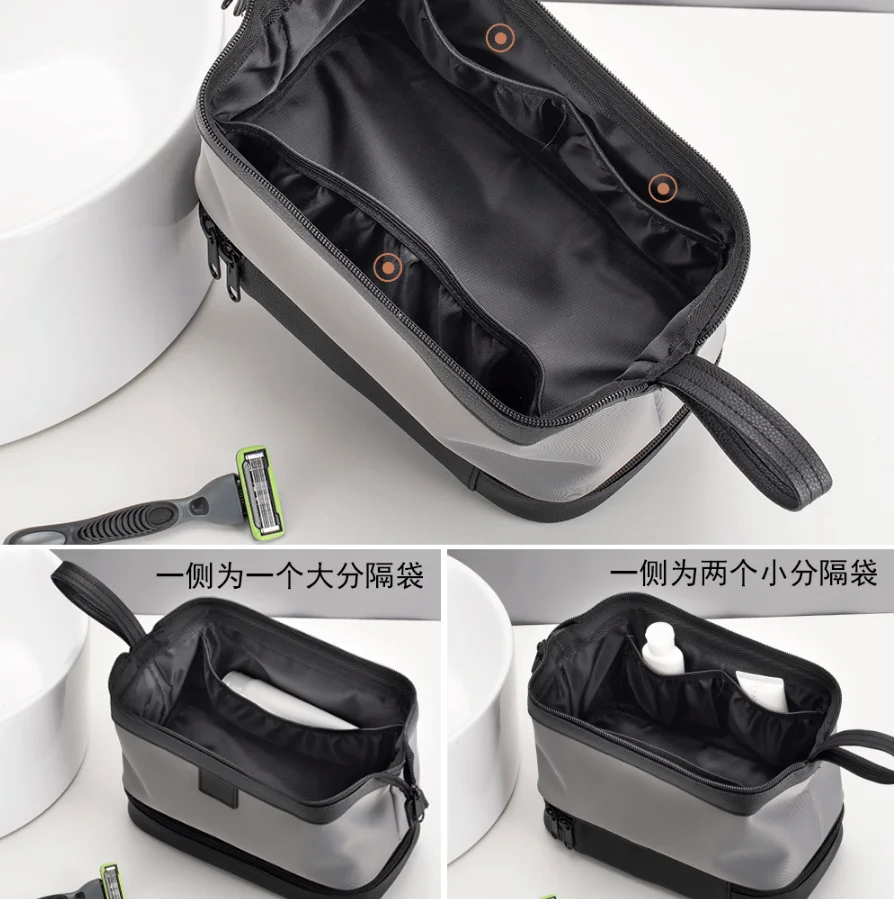Premium Portable Waterproof Toiletry Bag Large Capacity Dry/Wet Separation Travel Bathing Bags Storage Pouch Men's Business Gift