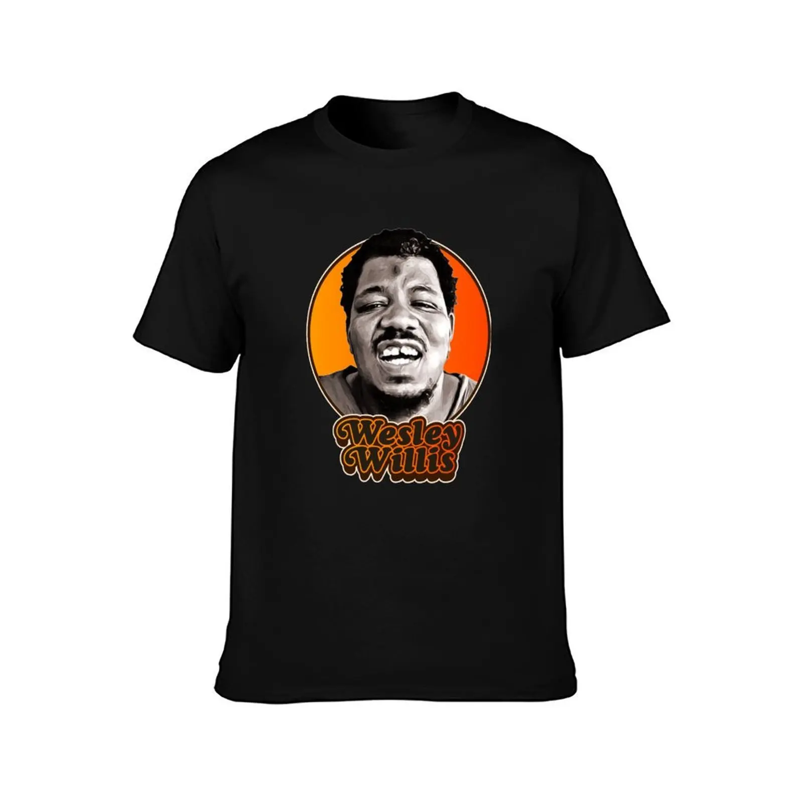 Retro Wesley Willis Tribute Classic T-Shirt, Summer Casual Cotton Tee, Oversized Streetwear Tops, Vintage Graphic Print
