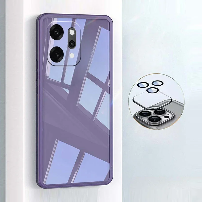 

For OPPO Reno 14 Pro 5G 14F Case Solid Color Translucent Silicone Shockproof Clear Cover For OPPO Reno 14 Pro 14F Back Casing