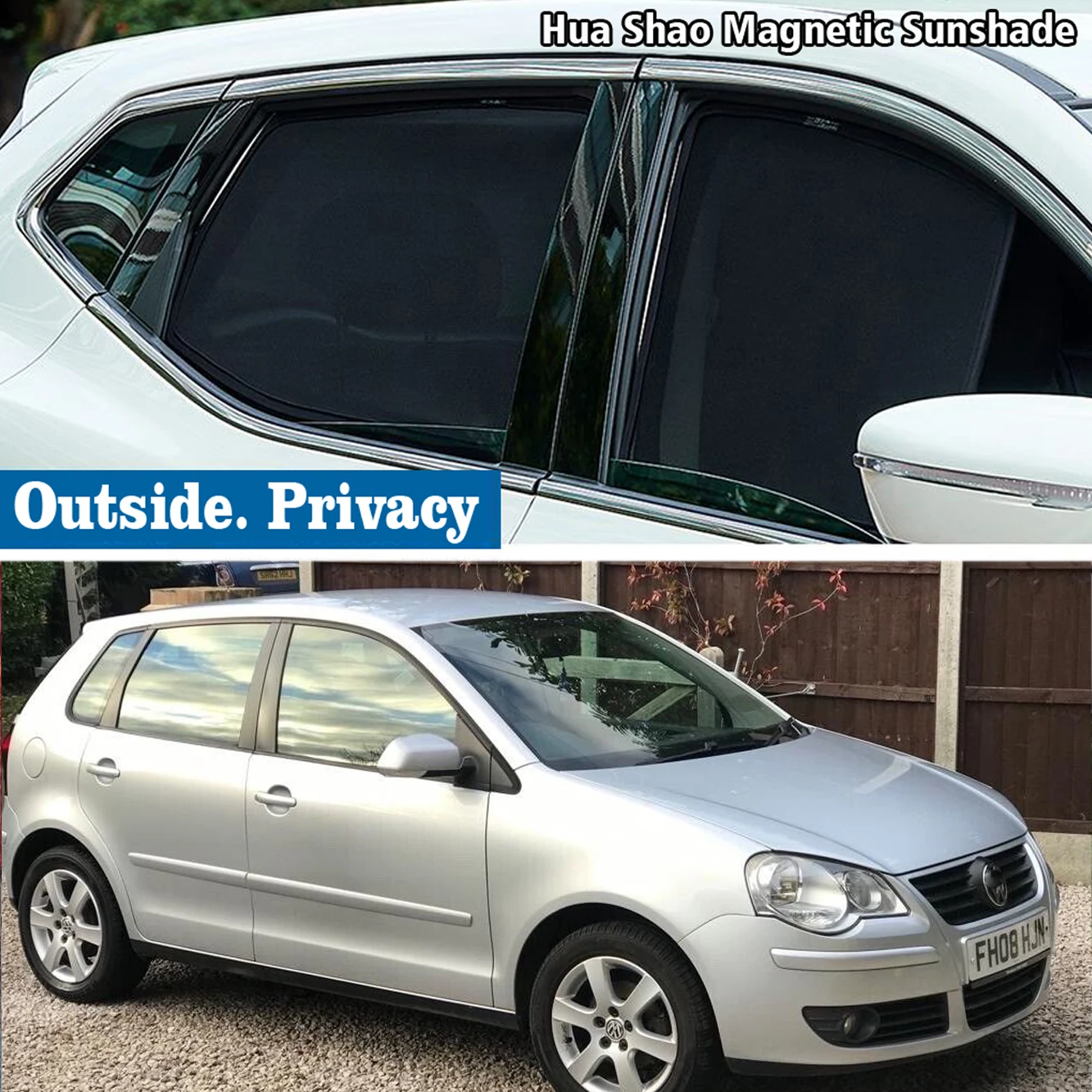 Magnetic Car Sunshade Shield Front Windshield Frame Curtain Sun Shade For Volkswagen VW POLO MK4 2002 ~ 2008 9N 9N3 Accessories