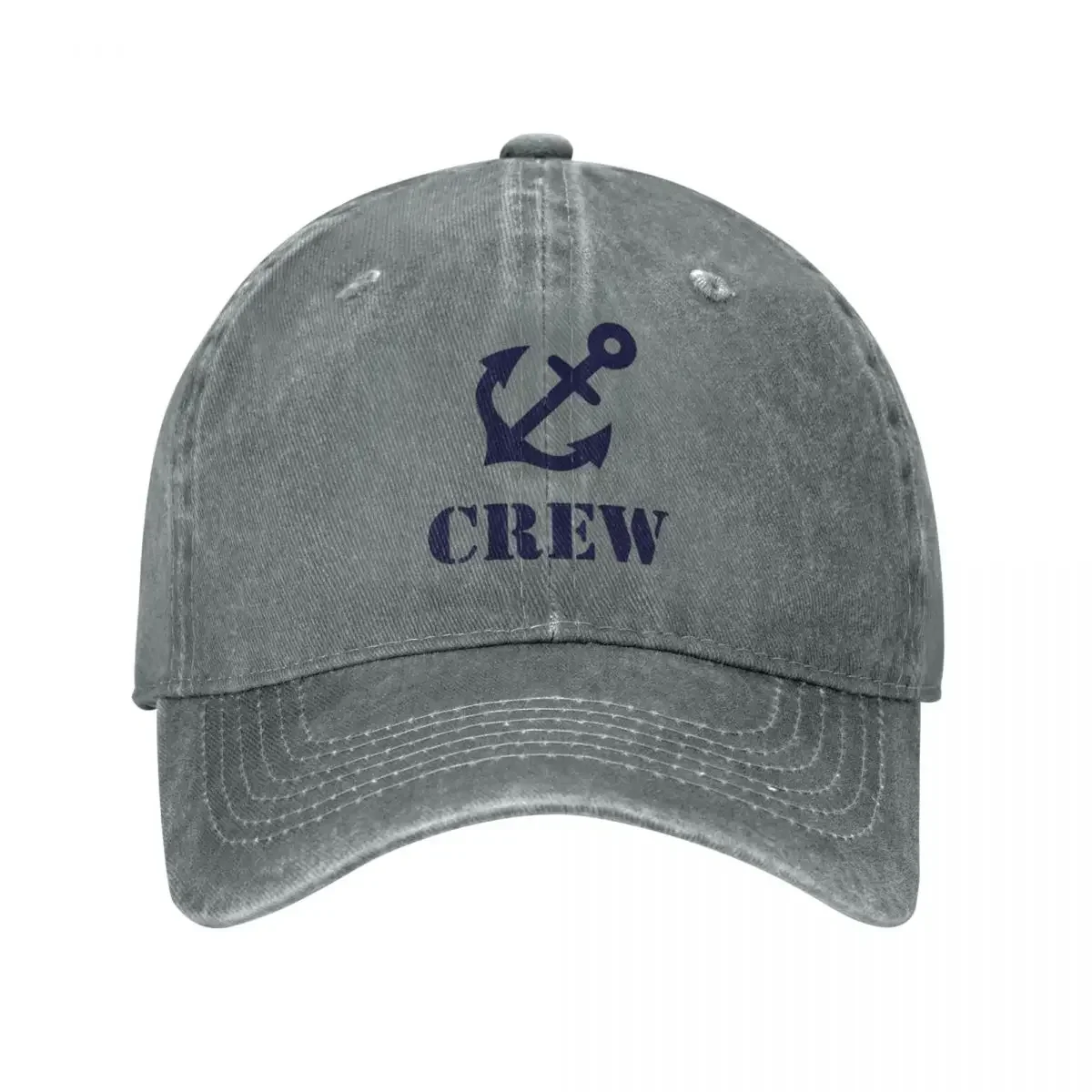 Anchor Crew Complement Navy Baseball Cap Accessories Casual Distressed Denim Washed Vintage Sun Cap Men Women Outdoor Adjustable