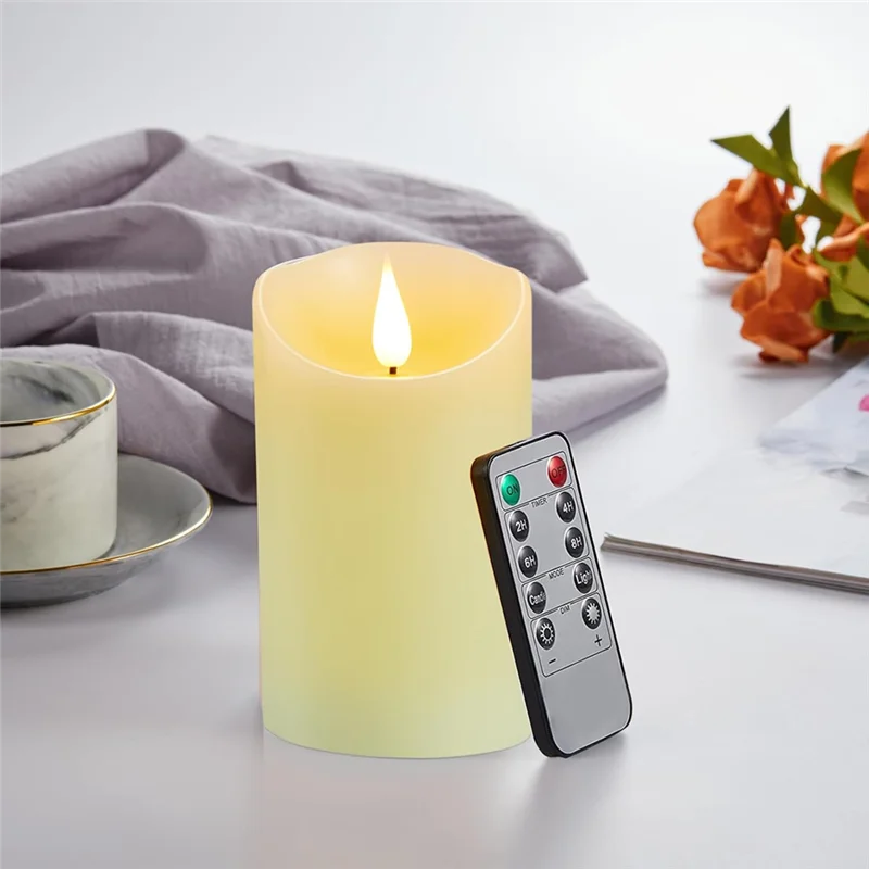Velas sem chama ABKP-3 "X 7" com bateria recarregável, velas eletrônicas LED para casamento, Halloween, Natal