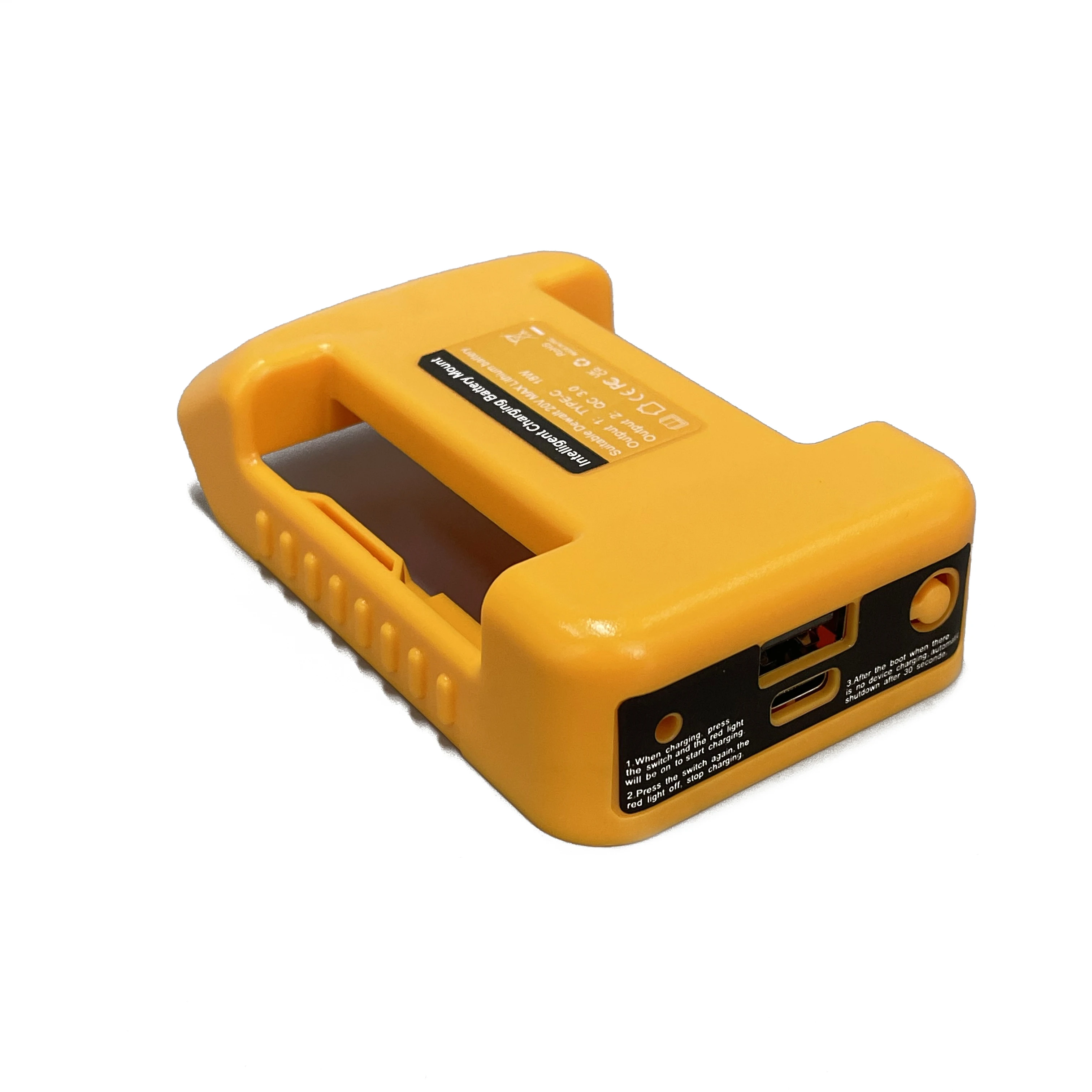 Power Bank Charger For DeWalt 18V Lithium Battery With USB With Type-C for Laptop Mobile Phone Fast Charging(NO Battery)