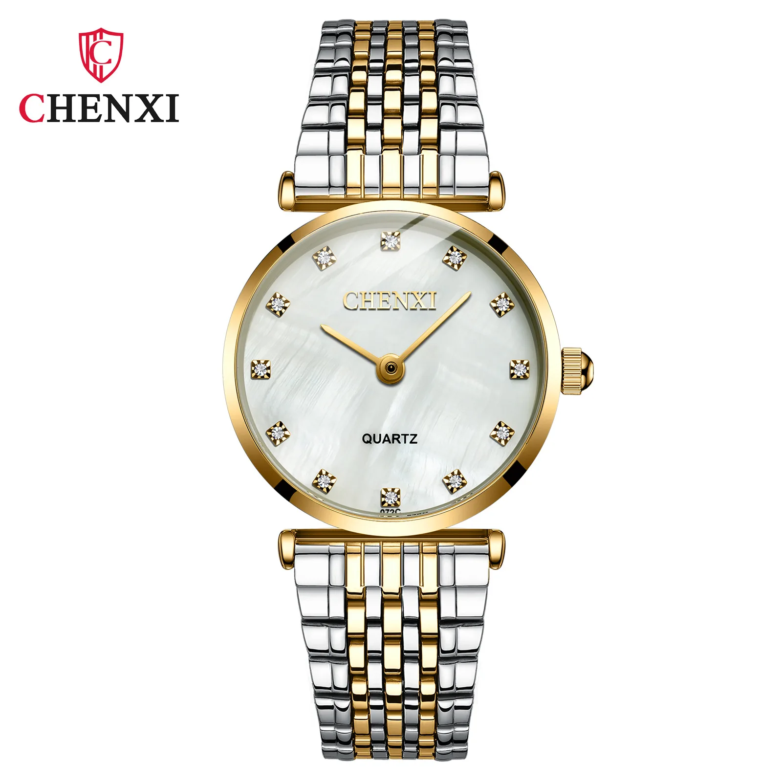 2022 Chenxi Top marque mode décontracté Couples montre Style d'affaires homme femme or acier inoxydable étanche Quartz charmes robe