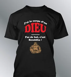 Tee shirt homme corps dieu Bouddha XXL gros ventre humour fete peres grand papa Fashion Style Men Tee100% Cotton Classic tee